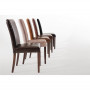 2 Chaises en simili cuir marron foncé