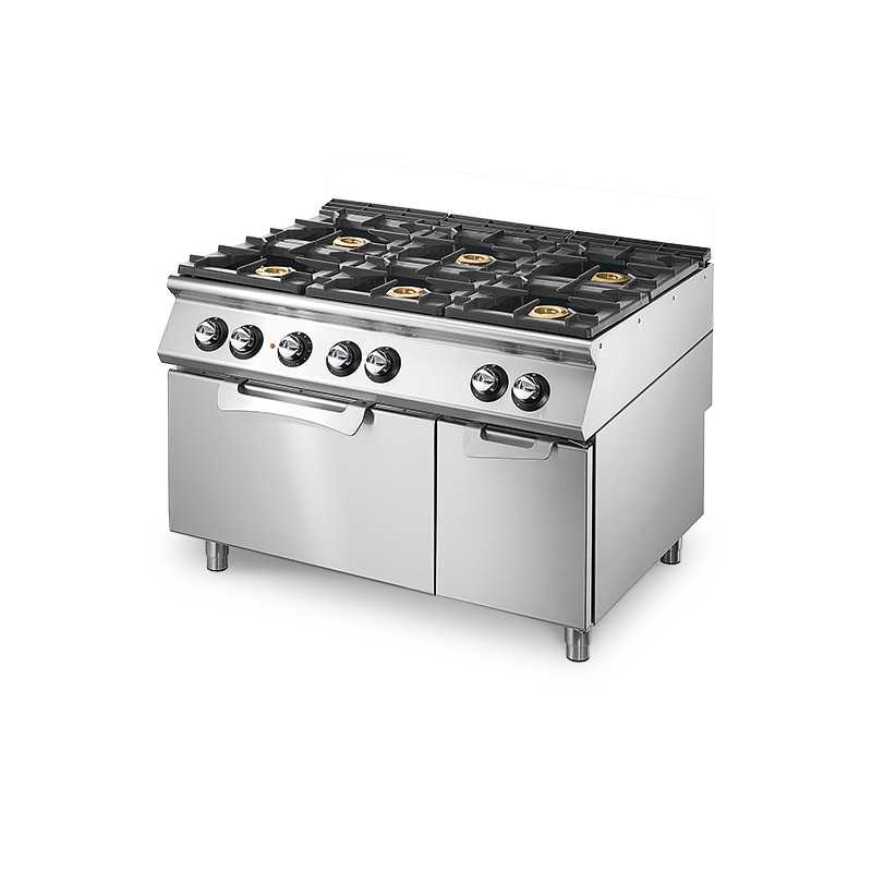 Fourneau gaz professionnel sur four électrique statique Modular 700