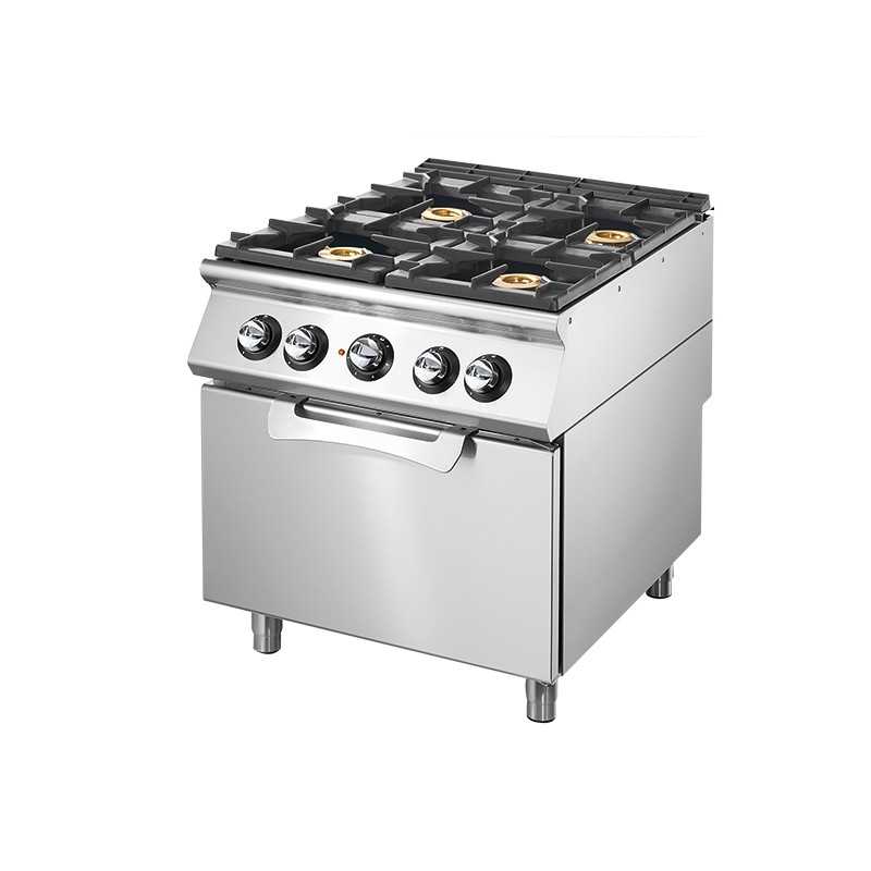 Fourneau gaz professionnel sur four électrique statique Modular 700
