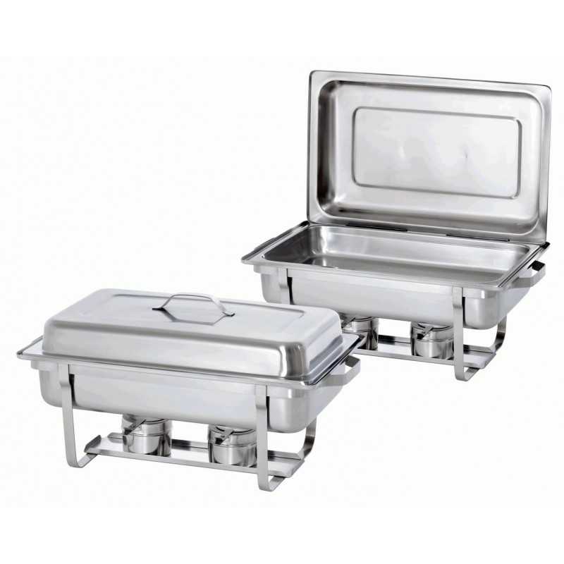 TWIN PACK : 2X CHAFING DISH ROND INOX GN 1 / 1