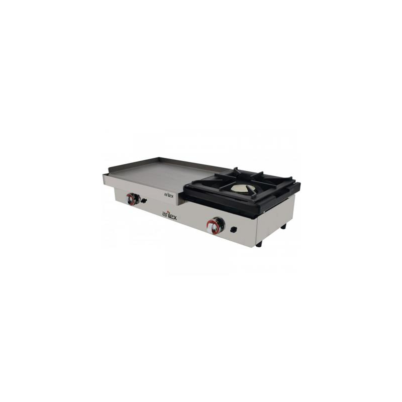 Plancha gaz Arilex ACIER LAMINE 6 mm et réchaud à gaz