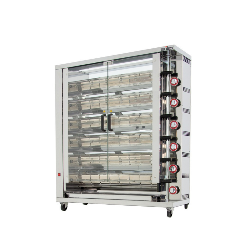 Rôtisseur à gaz avec 6 broches - ARILEX