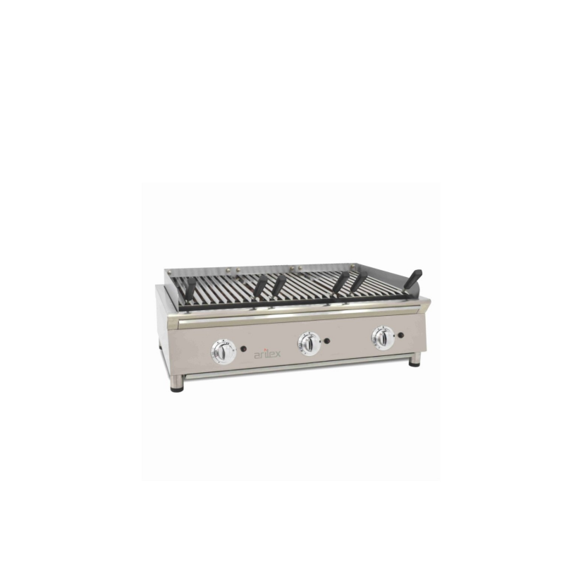 Grill Pierre de Lave à Gaz avec Grille en Acier 130 cm | Arilex