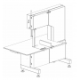 Scie à os professionnelle table fixe MEDOC STL-800 CE