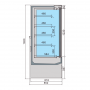 Vitrine murale portes coulissantes Cronus Plus