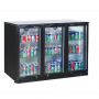 Arrière bar réfrigéré 3 portes vitrées battantes - modèle déclassé suite choc