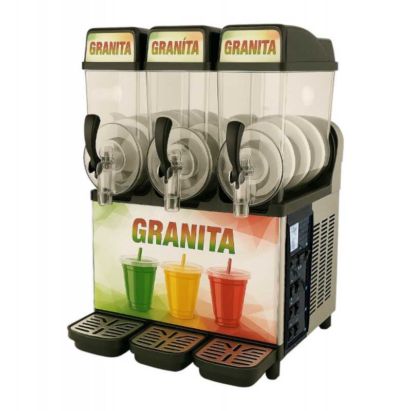 Machine à granita professionnelle - 3 cuves de 12L