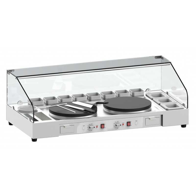 Plan de Travail Amovible pour 2 Crêpières - Avec Accessoires Inclus