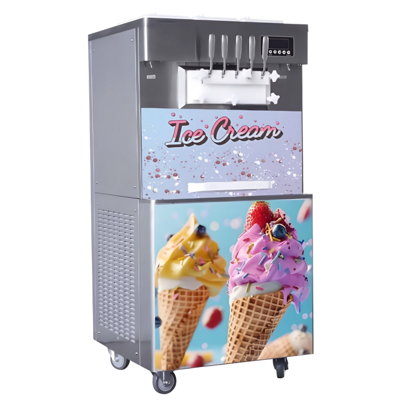 Machine à glaces italiennes professionnelle 3 parfums 5 manettes