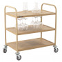 Chariot de service imitation bois 3 plateaux Casselin