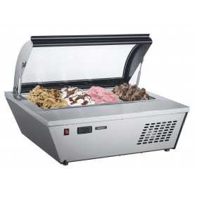 Vitrine à glaces à poser 4 x GN 1/3 Casselin