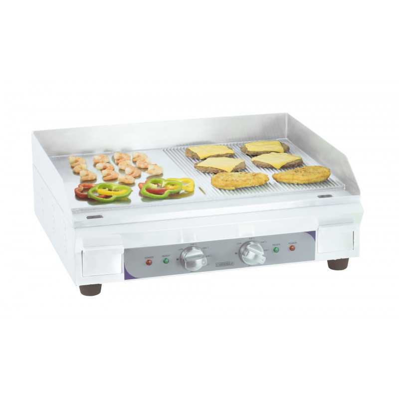 Plaque à snacker électrique premium lisse - rainurée Casselin