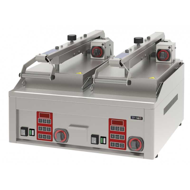 Grill à rabat - Clam électrique semi automatique double Casselin