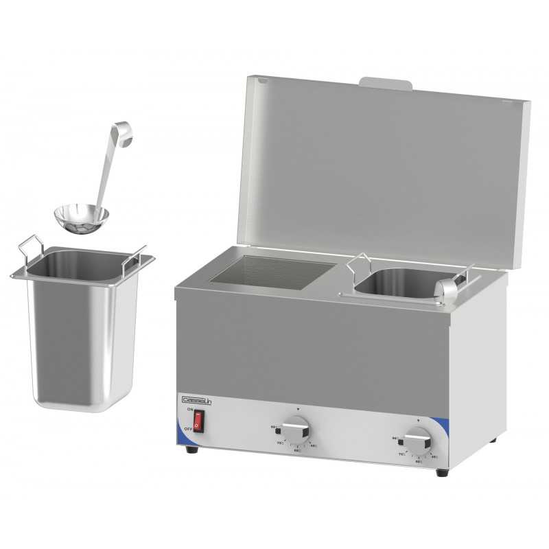 Bain-marie à sauce compact 2 cuves Casselin