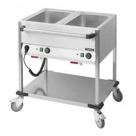 Chariot bain-marie à eau 2 x GN 1/1  Casselin