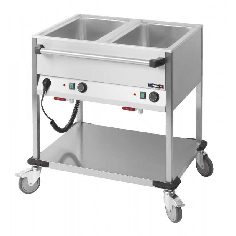 Chariot bain-marie à eau 2 x GN 1/1  Casselin