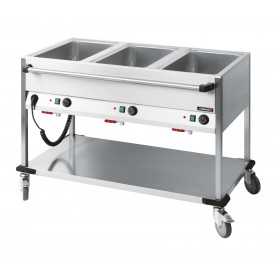 Chariot bain-marie à eau 3 x GN 1/1  Casselin