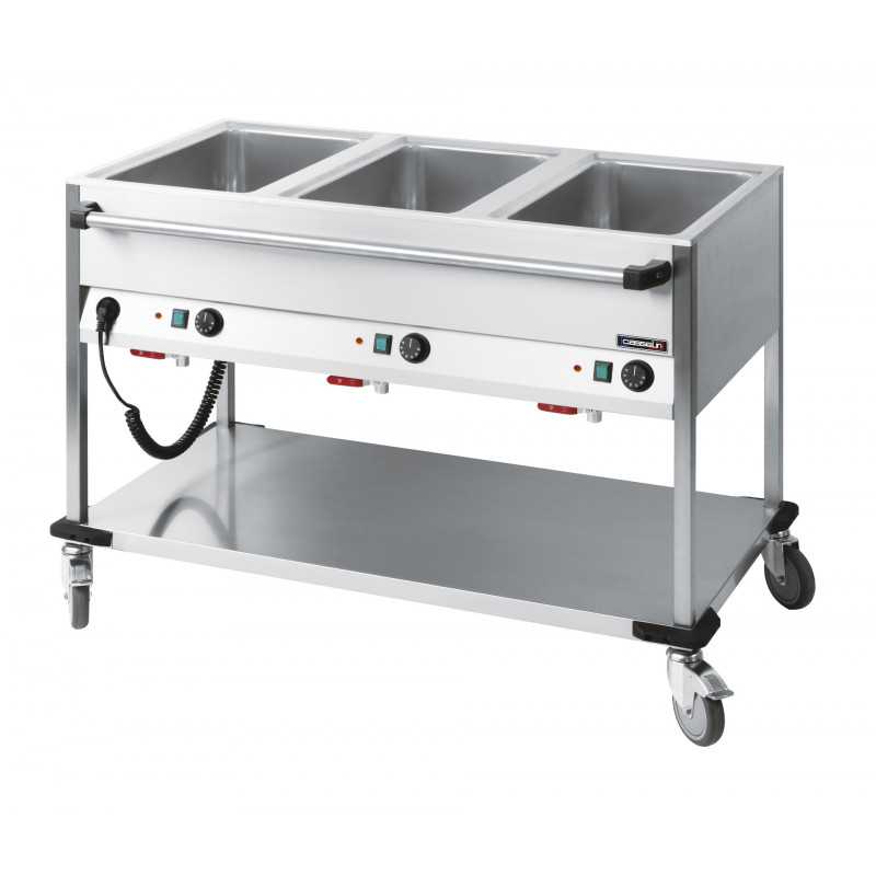 Chariot bain-marie à eau 3 x GN 1/1  Casselin