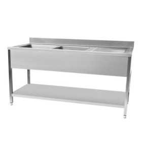 Plonge 2 bacs avec égouttoir