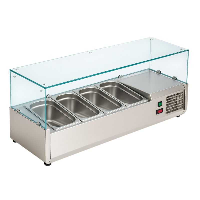 Vitrine saladette réfrigérée à ingrédients 330 mm