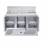 Saladette réfrigérée 3 portes GN 1/1 et top à ingrédients GN 1/6
