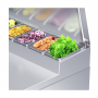 Saladette réfrigérée 3 portes GN 1/1 et top à ingrédients GN 1/6