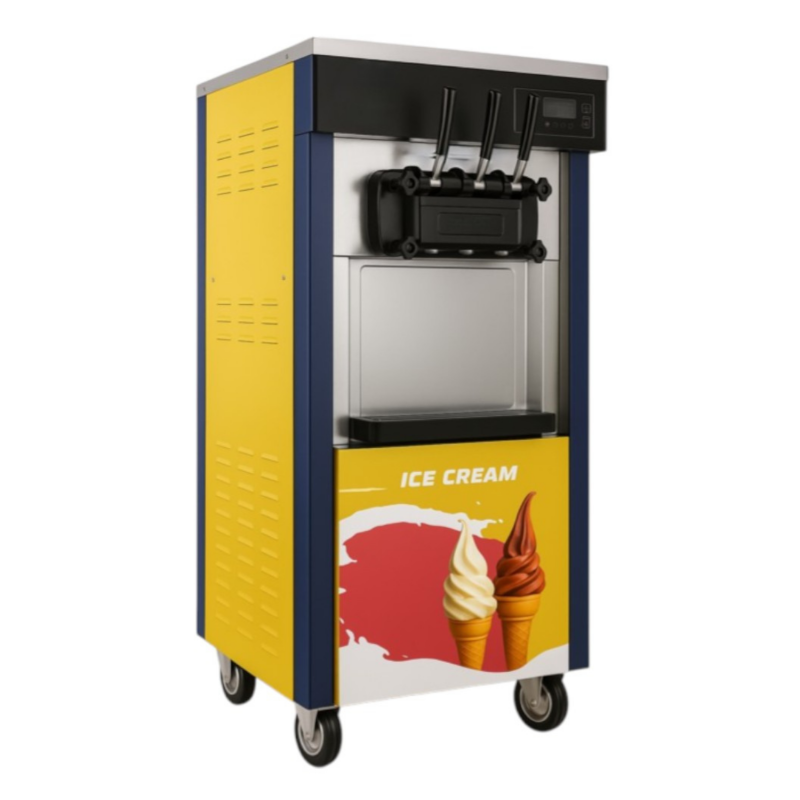 Machine à glace à l'italienne 2 parfums 3 manettes
