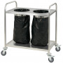 Chariot en inox porte poubelle Casselin