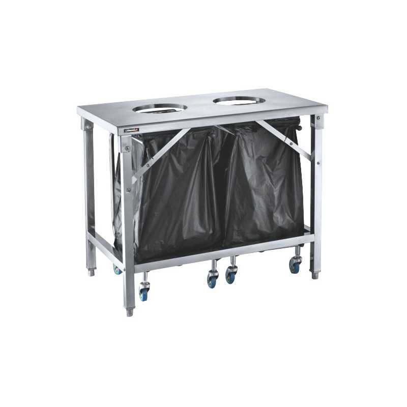 Table de tri 2 trous vide-dechets Casselin