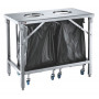 Table de tri 2 trous vide-dechets Casselin