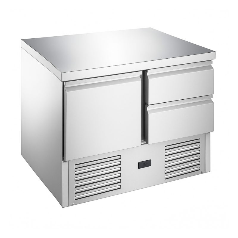Table réfrigérée 1 porte - 2 tiroirs - 240L inox
