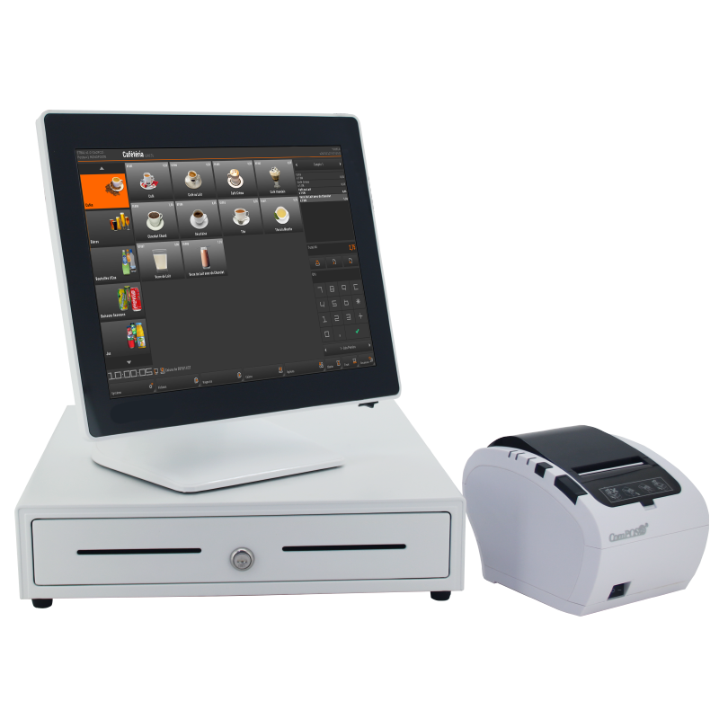 Kit Caisse enregistreuse tactile blanche avec logiciel
