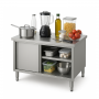 Meuble Neutre Inox Central - Profondeur 600 mm