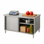 Meuble Neutre Inox Central - Profondeur 600 mm