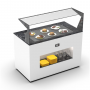 Buffet Chauffant Moderne – Cuve en Verre et Éclairage LED