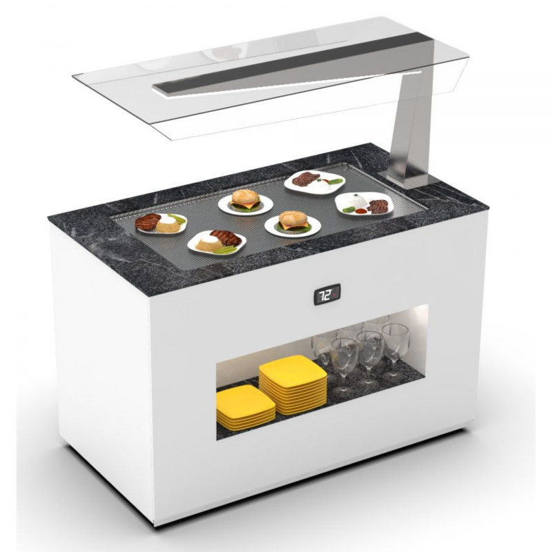 Buffet Chauffant avec Plaque Chaude et Pare-Haleine Sayl