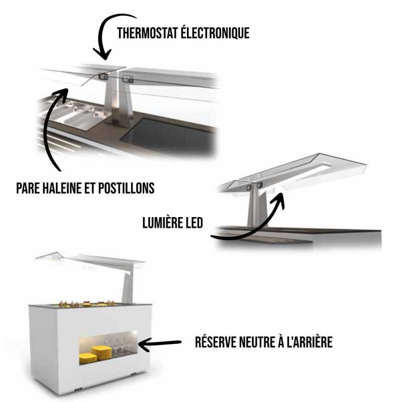 Buffet Neutre Design – Éclairage LED et Protection Anti-Postillons SAYL — vue 2