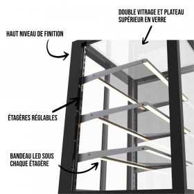 Vitrine réfrigérée panoramique avec base 100 Integra