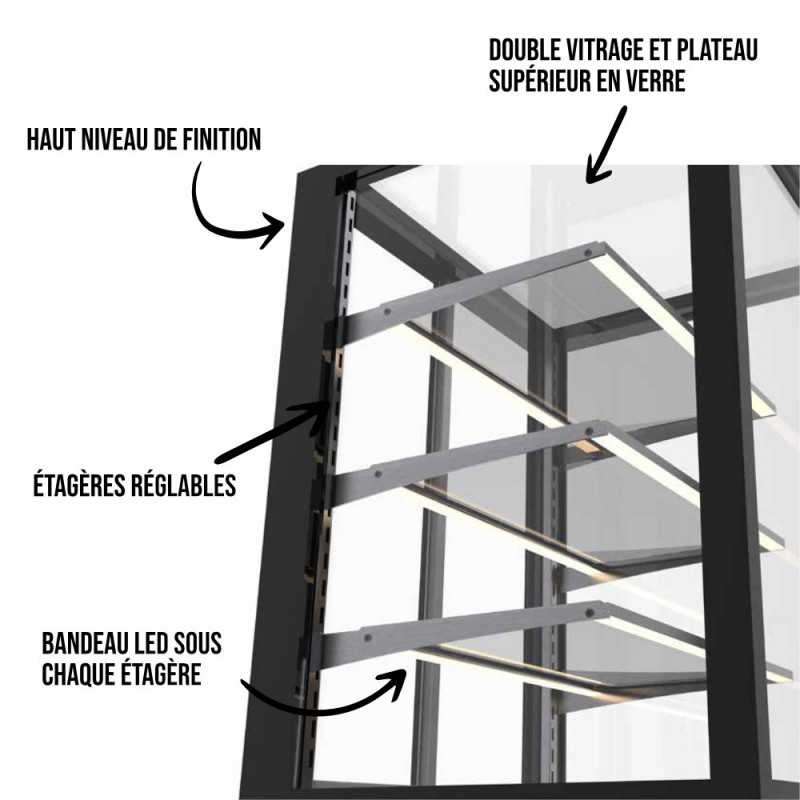 Vitrine réfrigérée panoramique avec base 100 Integra