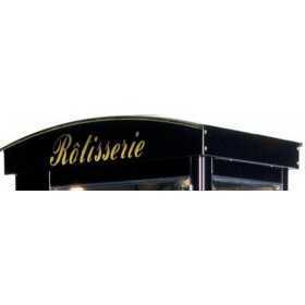  TÊTE ARRONDIES RECTO-VERSO AVEC TEXTE "RÔTISSERIE" SÉRIGRAPHIÉ