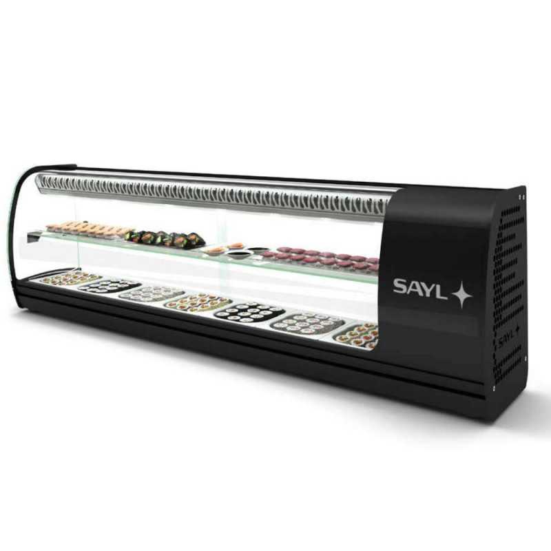 Vitrine à sushis Slim Sayl 7 bacs GN 1/3