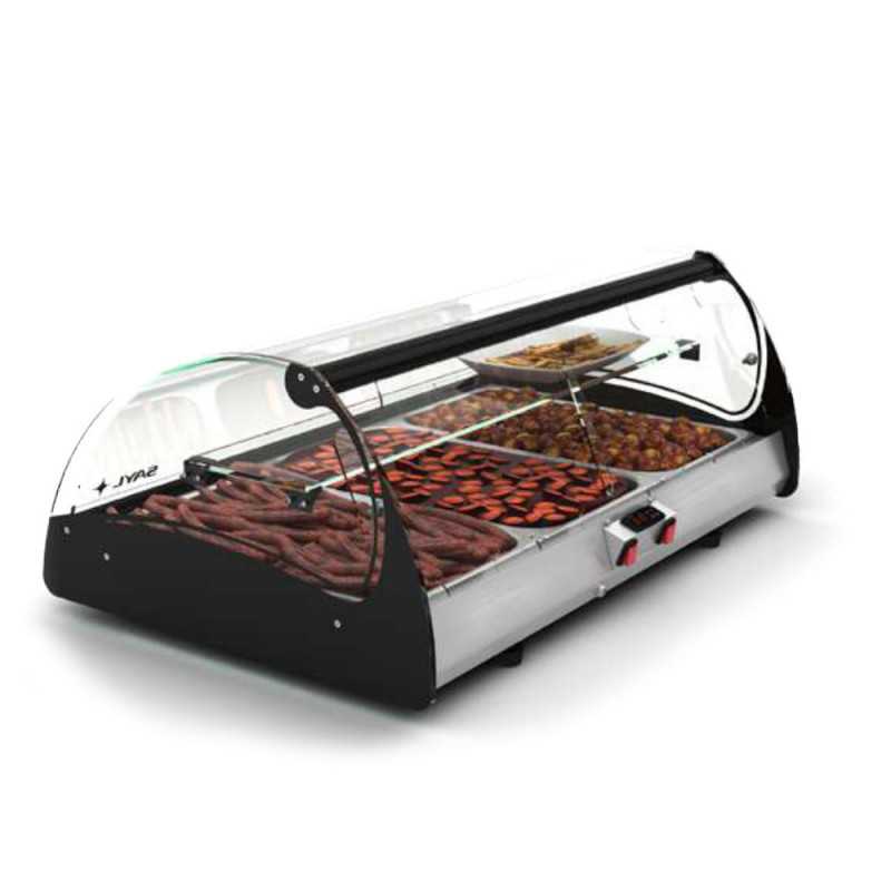 Vitrine à tapas bain-marie Splendid Sayl, bacs GN 1/1