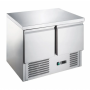 Table réfrigérée 2 portes 240L plan en inox - modèle déclassé suite choc