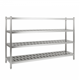 Rayonnage inox ajouré 4 niveaux 2000 x 500 x 1700 mm