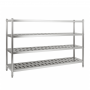 Rayonnage inox ajouré 4 niveaux 2000 x 500 x 1700 mm