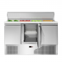 Saladette réfrigérée capot inox relevable 3 portes
