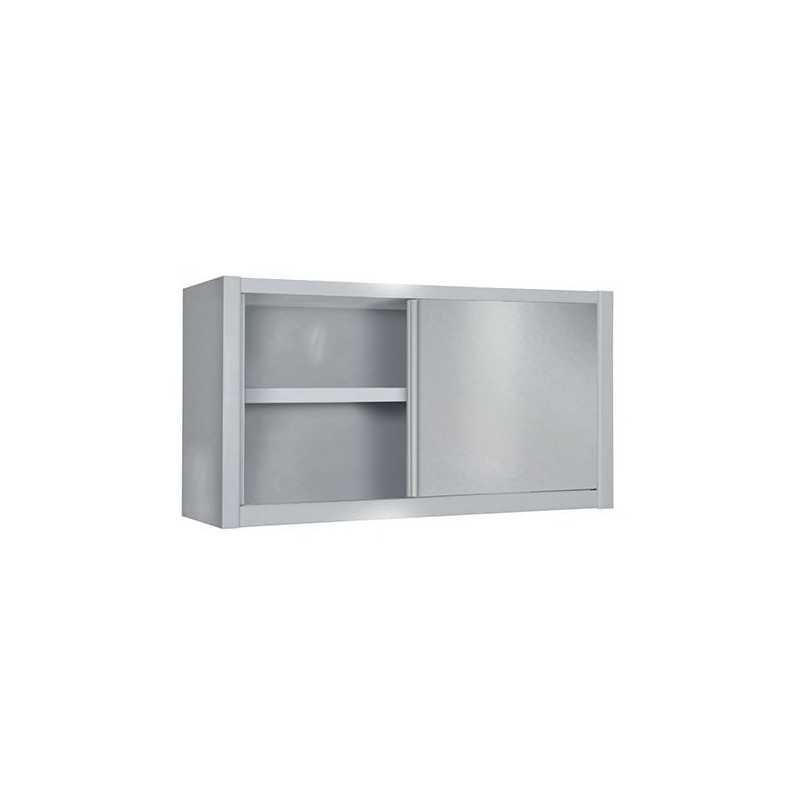 Placard inox mural suspendu avec portes coulissantes