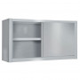 Placard inox mural suspendu avec portes coulissantes