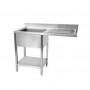 Plonge inox avec passage lave-vaisselle – 1400 mm – Égouttoir gauche ou droite