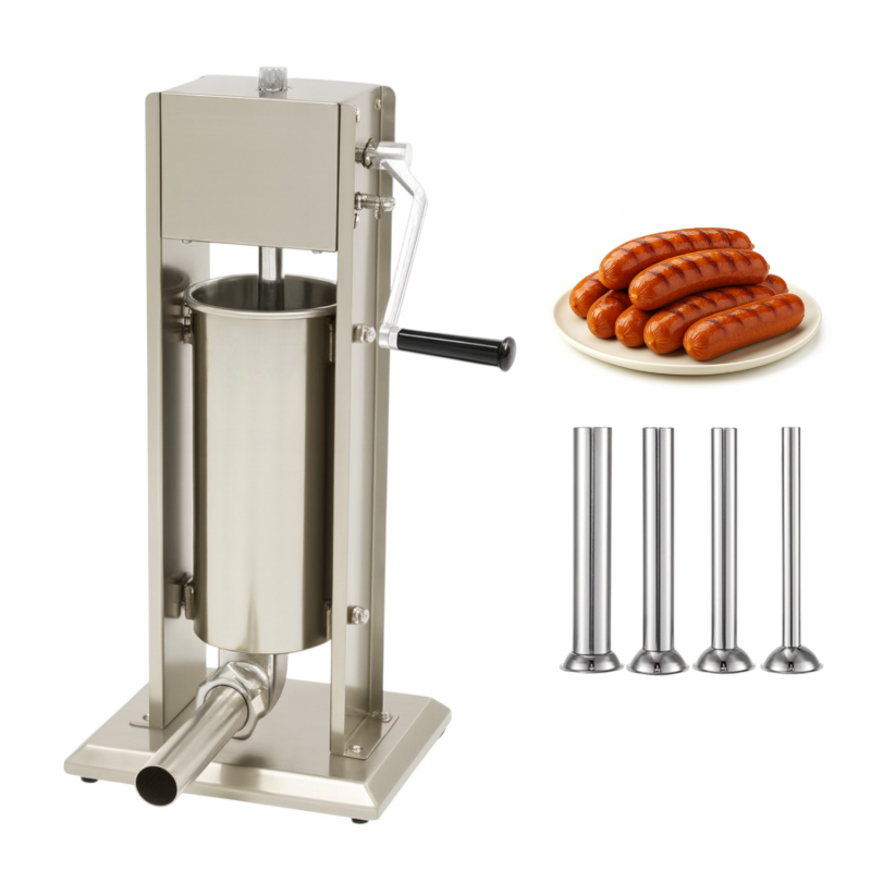 Poussoir à saucisses manuel vertical 5L en inox